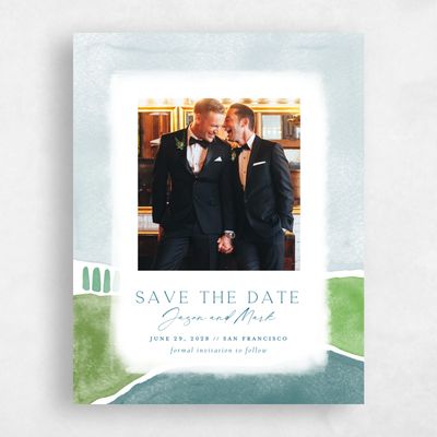 Sweet Blue Wedding Save the Date - Vallejo Photo