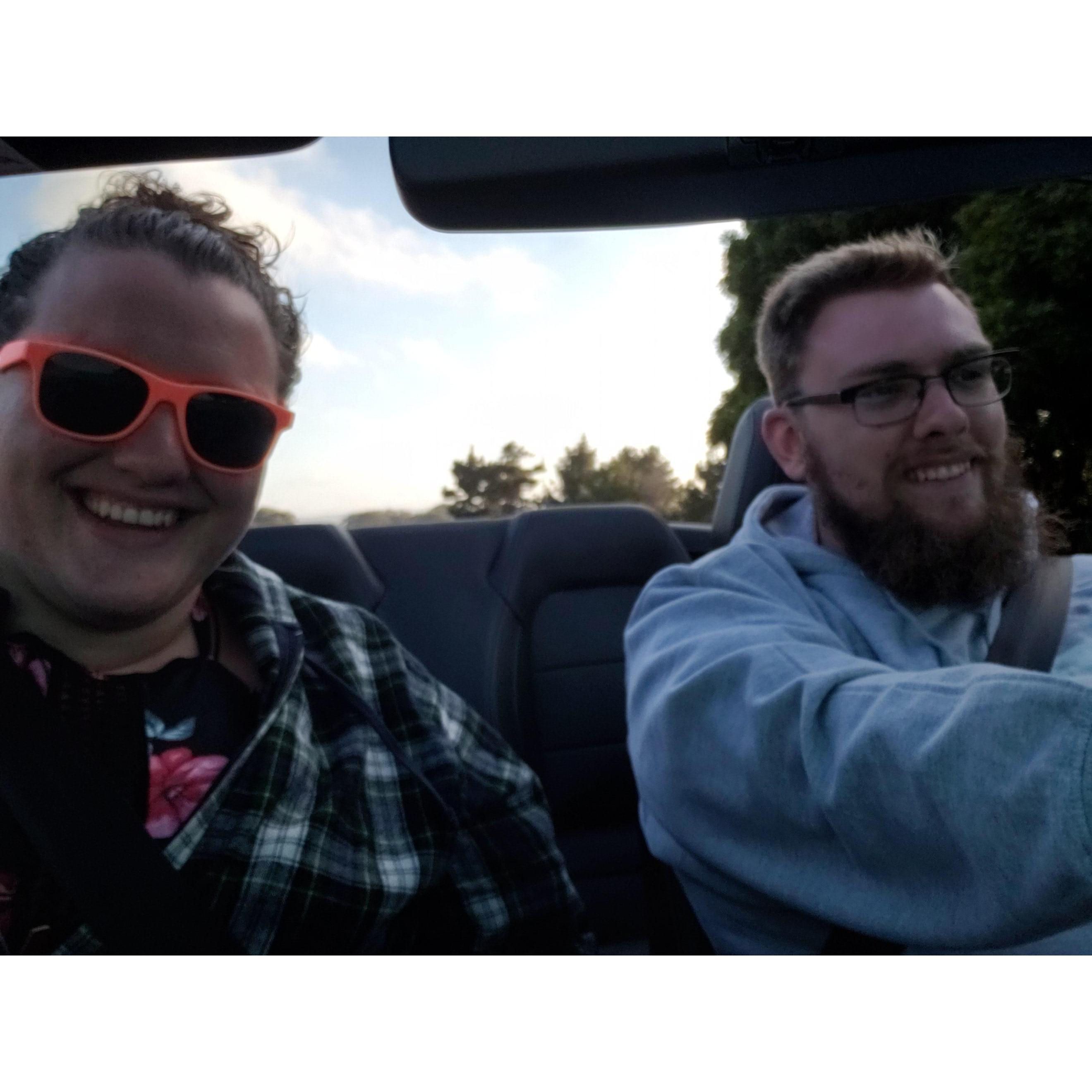 Caleb seriously wanted to drive a convertible on our trip to the West coast and we made it happen for him. Look at that smile!
