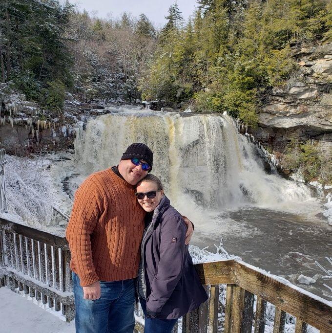 One of our first adventures together at Black Water Falls.