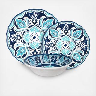 12-Piece Havana BPA Free Melamine Dinnerware Set, Service for 4