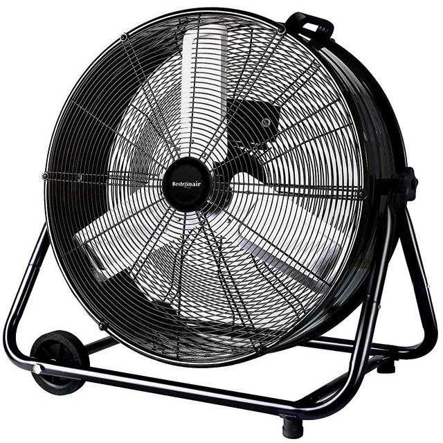 24 Inch High Velocity Heavy Duty Industrial Fan with 3-Speed Adjustment Up to 8100 CFM, Larage Fan Floor For Factory Storehouse Workshop Garage Shop Gym Patio Deck Construction Site