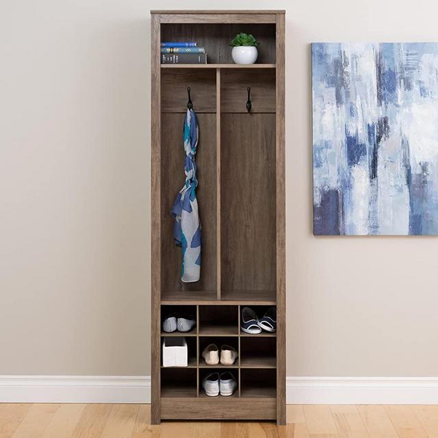 Prepac Entryway Organizer, Drifted Gray