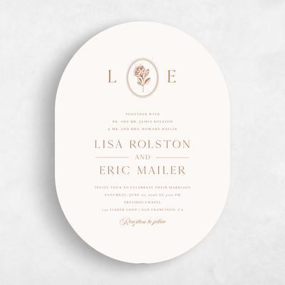 Tuscany, Orange Wedding Invitation - Grandiflora Classic