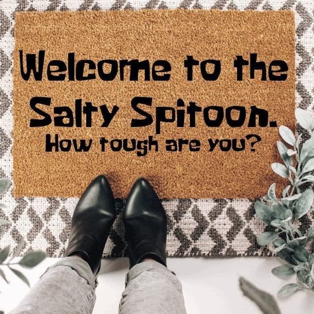 Welcome to The Salty Spitoon. How Tough are You? Modern doormats, Alphabet Doormat Home Decor 16x24 Inch