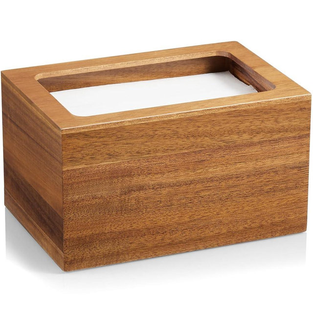 Dryer Sheet Holder, Acacia Wood Laundry Sheets Container, Laundry Room Organization and Storage for Farmhouse Laundry Room Decor and Accessories, Fabric Softener Dispenser