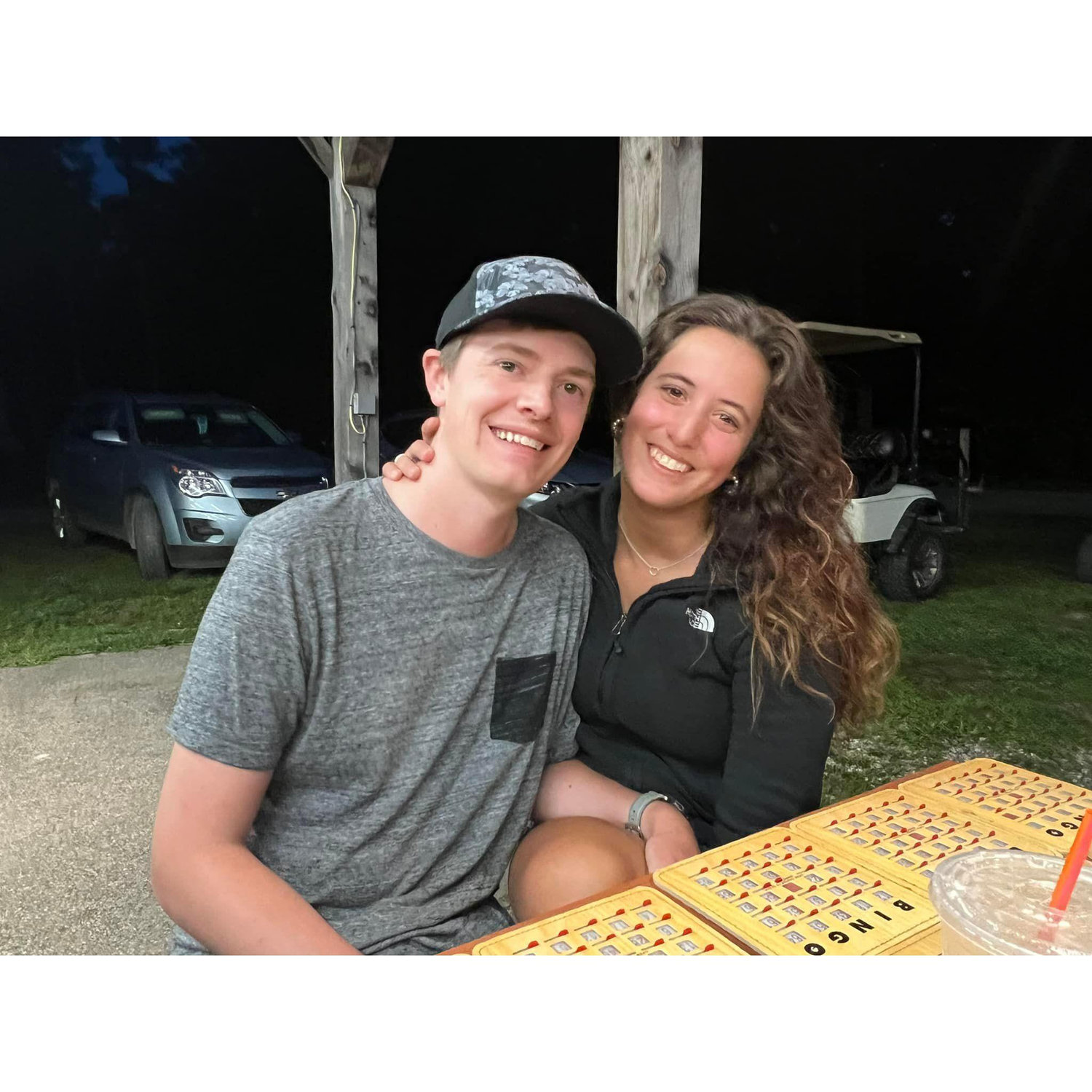 Playing Bingo at camp!