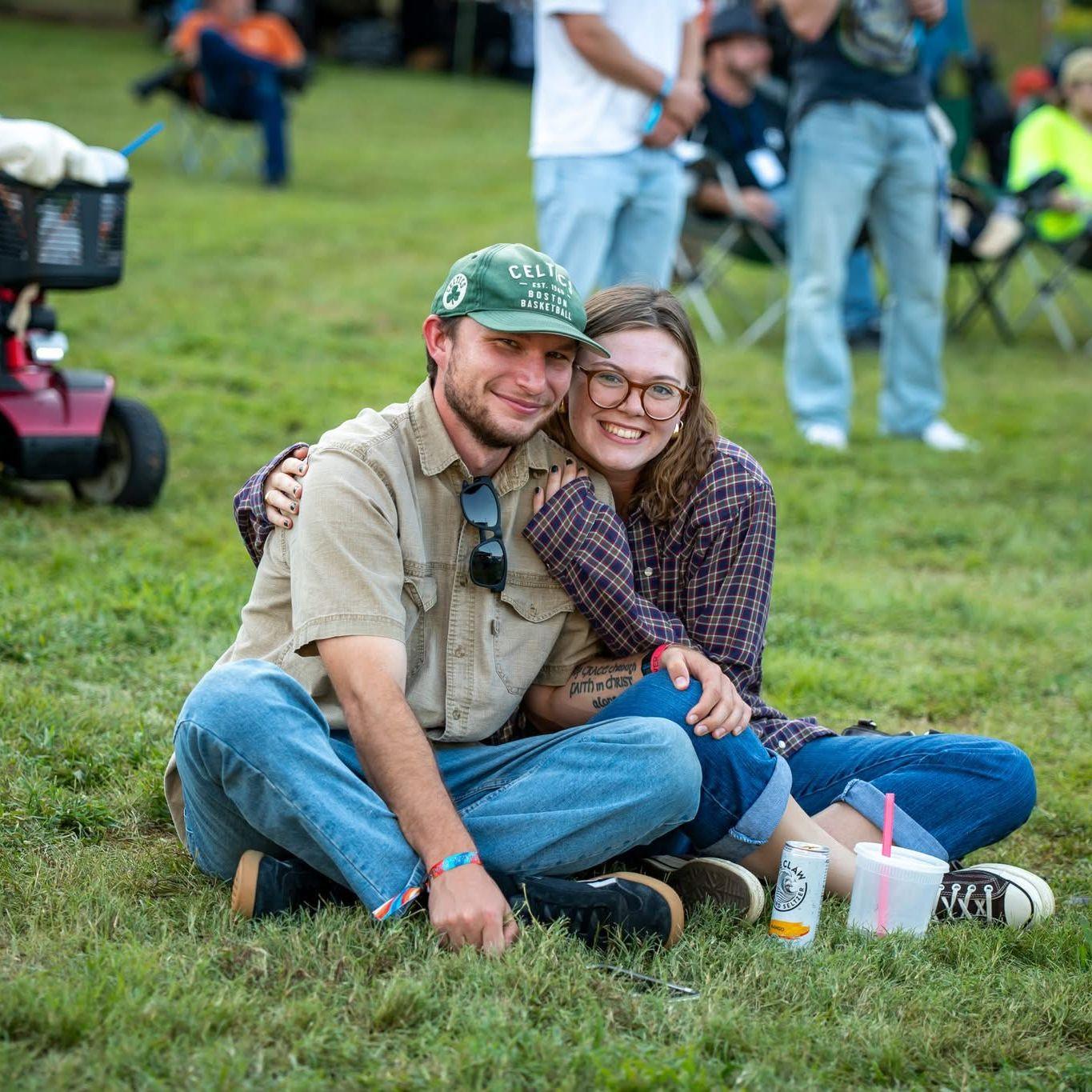 The photographer at the music festival thought we were cute, so she snapped a pic!