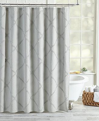 Lattice Shower Curtain- Grey
