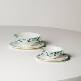 Midnight Flowers Blossom Tea Cup + Saucer by Marni, Set of 2