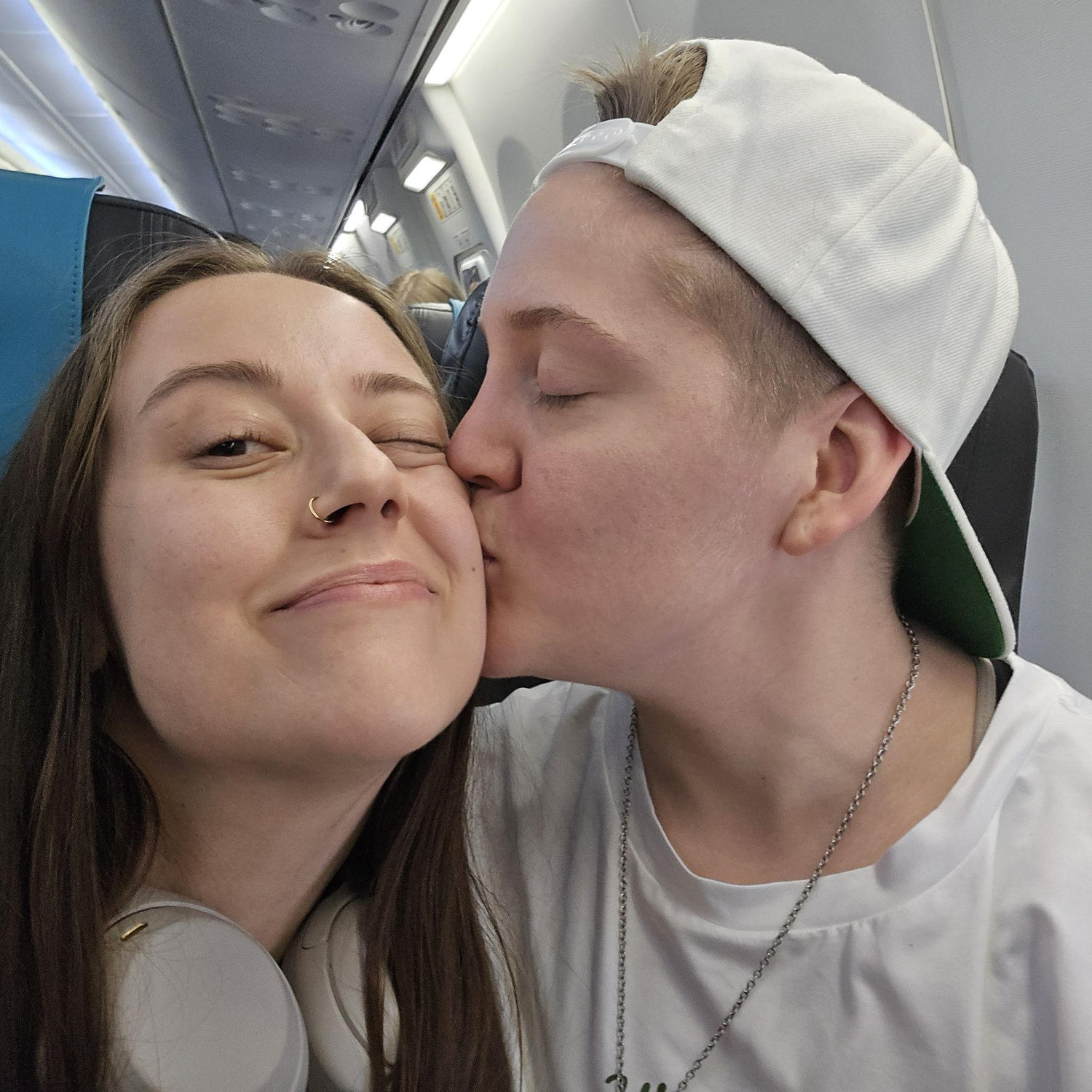 Jan 2025 - On the flight to Mexico! (Maeghan has the ring with her, Victoria doesn't suspect a thing!)