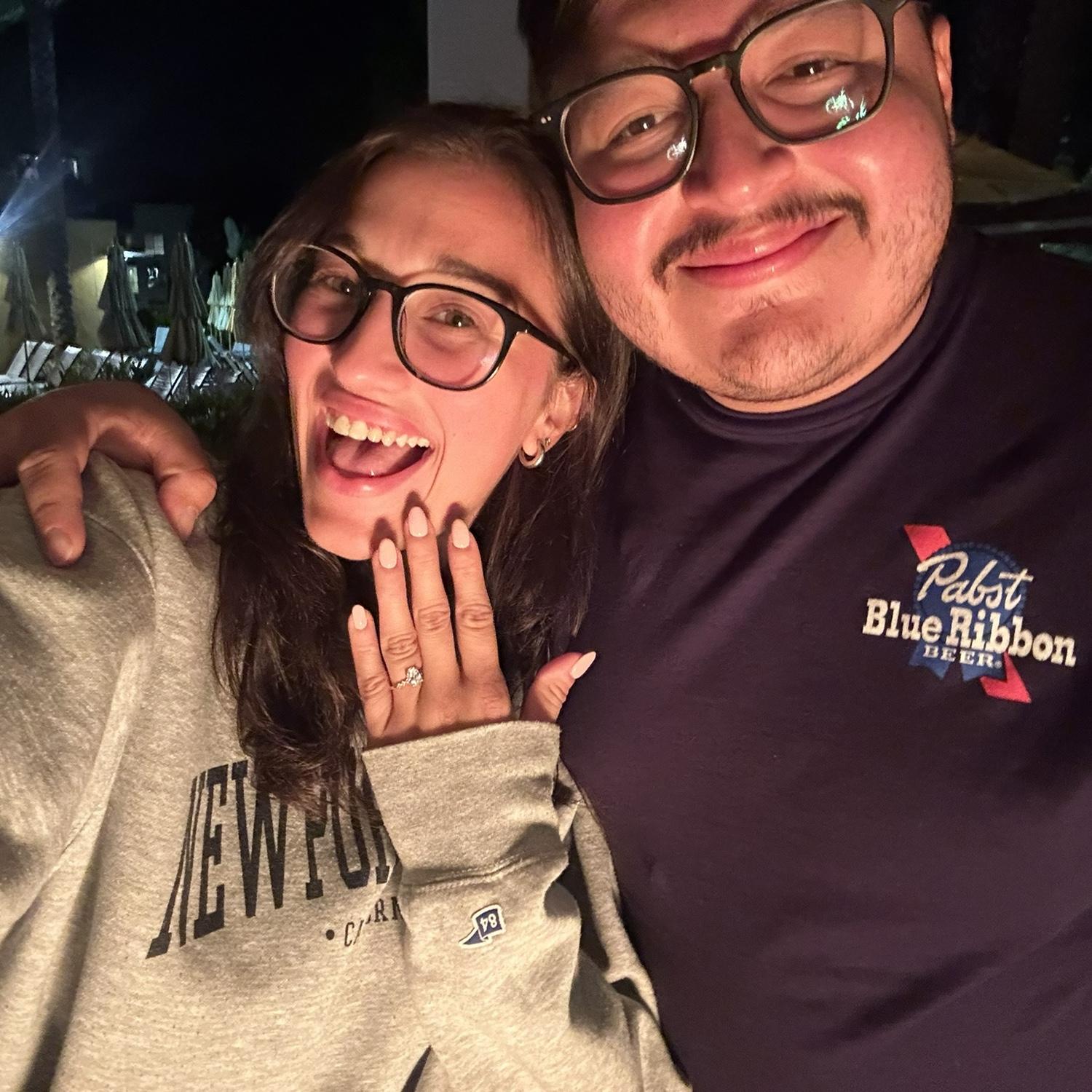 The night after we got engaged! 💍