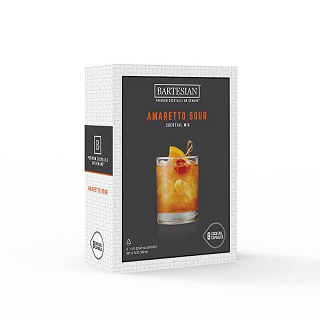Bartesian Amaretto Sour Cocktail Mixer Capsules, Pack of 8 Cocktail Capsules, for Bartesian Premium Cocktail Maker (55414)