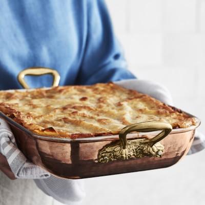 Williams Sonoma - Ruffoni Historia Hammered Copper Roasting Pan with Artichoke Handle