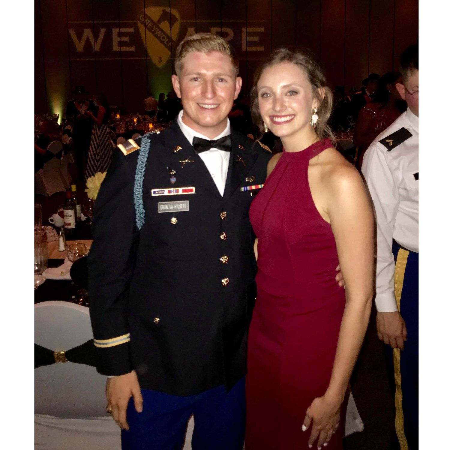 At our first military ball in April 2019.