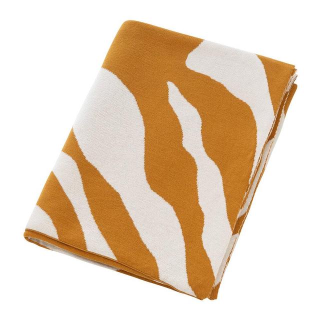 Tiger Print Knitted Throw - 130x170cm