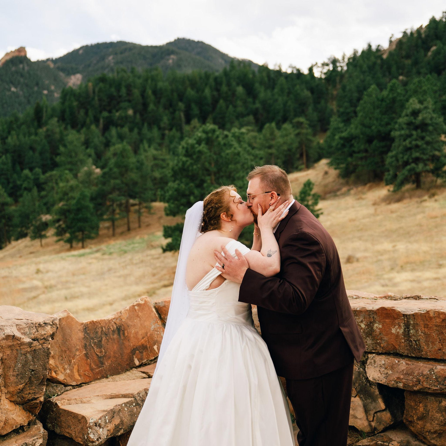 Our first smooch as husband and wife!