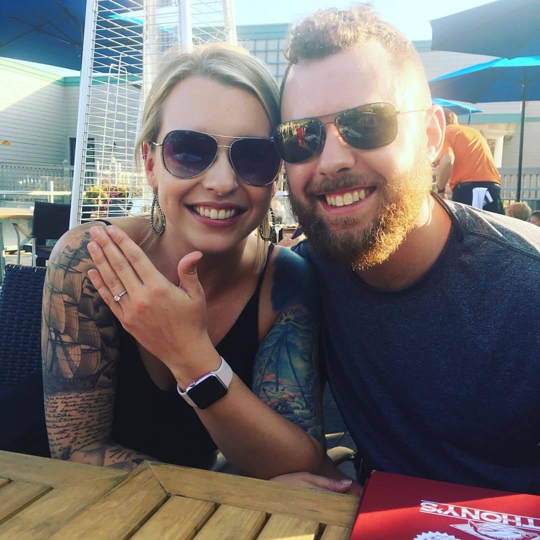 The day we got engaged. August 4, 2017