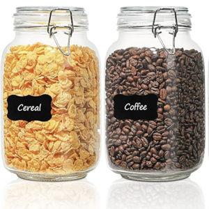 Pantry Organization, Glass Jars, Set of 2