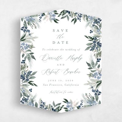 White Diamond Wedding Save the Date - Bryn Portrait