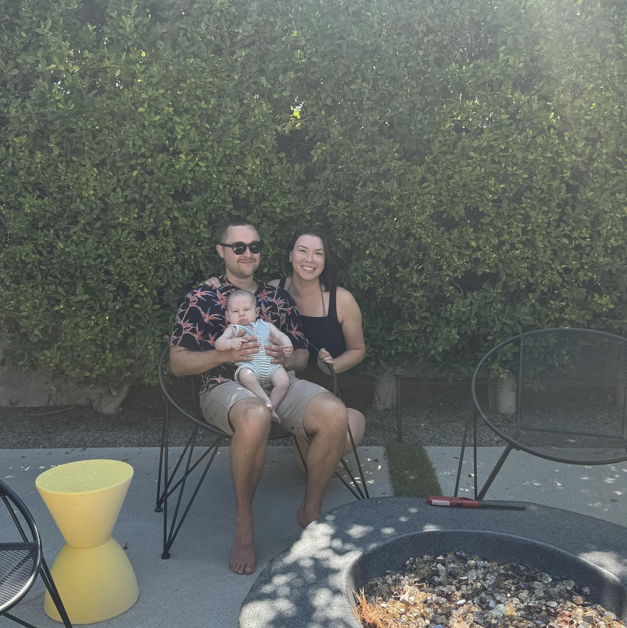 Picture with our nephew Jackson in Palm Springs on a quick family vacation