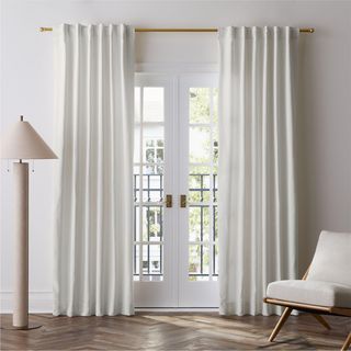 Matelasse Stripe Organic Cotton Window Curtain Panel