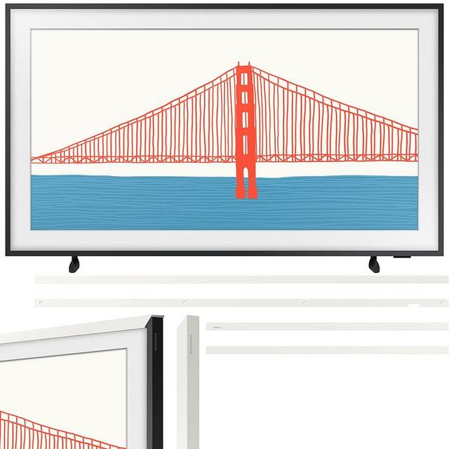 Samsung QN43LS03AAFXZA 43 Inch The Frame QLED 4K Smart TV 2021 Bundle with Samsung 2021 43 inch The Frame Customizable Bezel Modern White