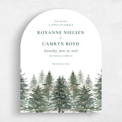 White Arch Wedding Save the Date - Kelton Portrait