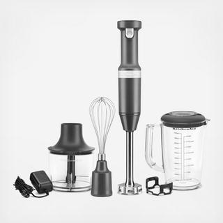 Cordless Hand Blender with Chopper and Whisk Attachment