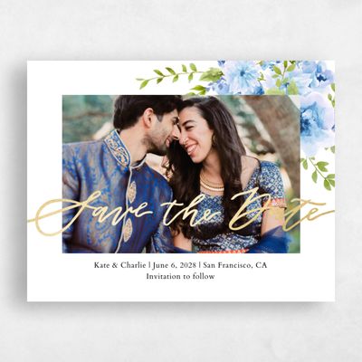 Blue Wedding Save the Date - Tillage Landscape