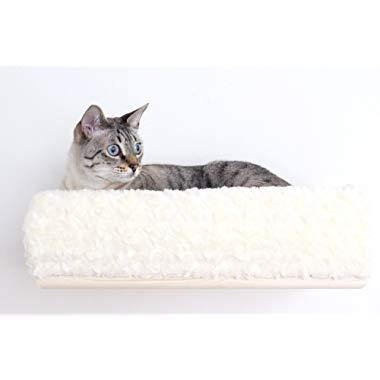 CatastrophiCreations Plush Padded Cat Bed Shelving - Handcrafted Wall-mounted Cat Furniture