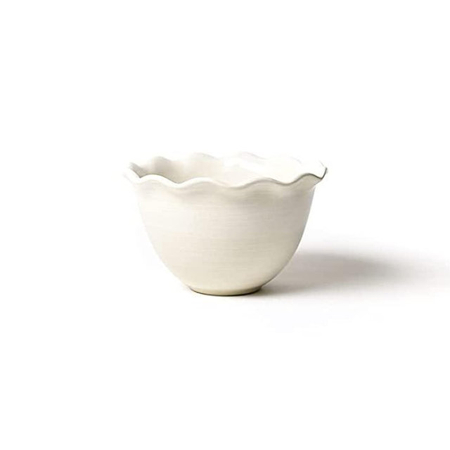 Coton Colors Signature White Ruffle 6in Bowl