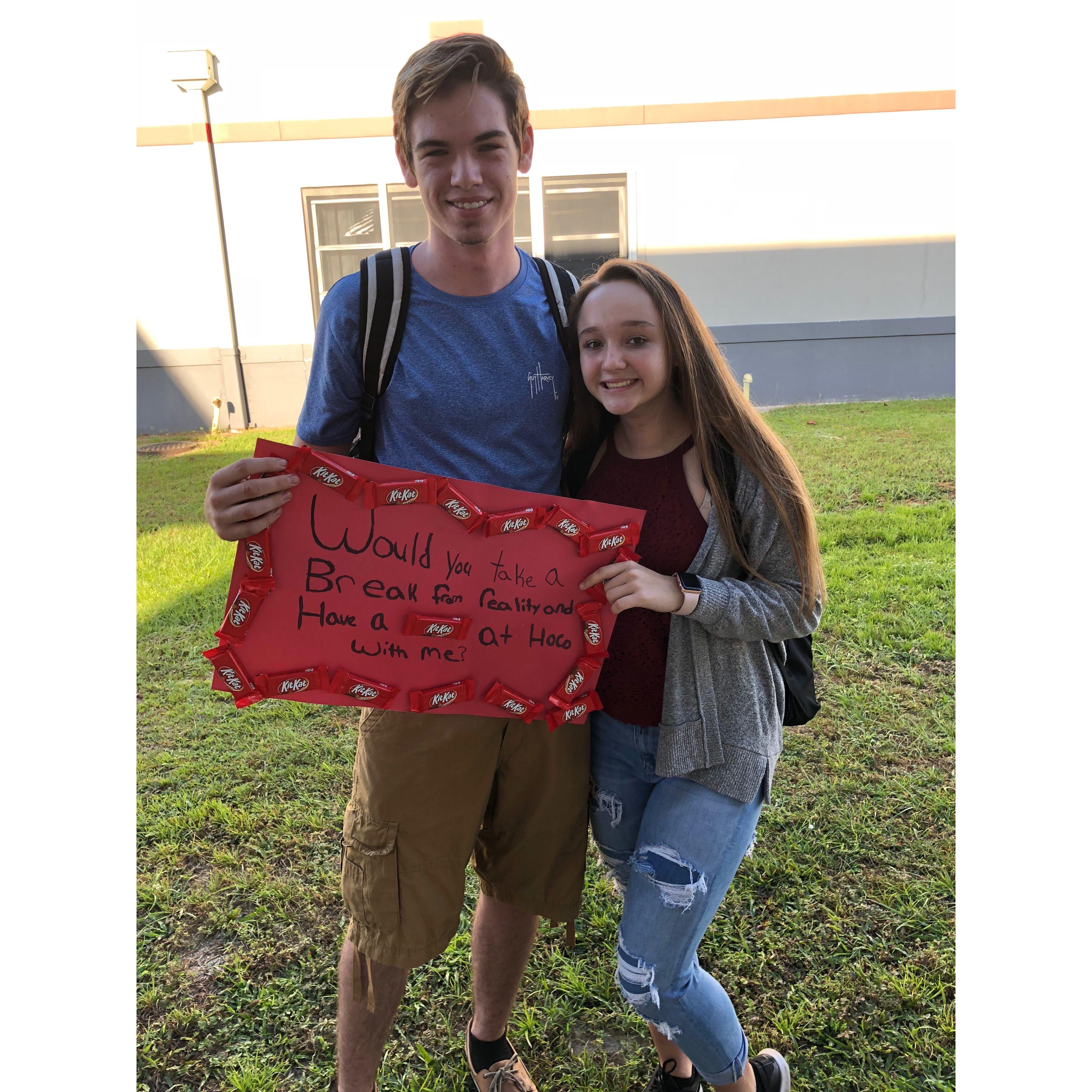 Before we started dating and Devon asked me to homecoming. We were 14 & 15!
