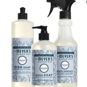 Mrs. MEYER'S Dish Soap, Hand Soap, and Multi-Surface Cleaner, Snowdrop