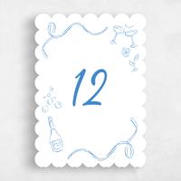 Blue Wedding Table Number - Hamilton