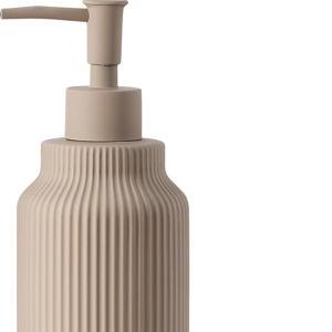 Modern Ceramic Soap Dispenser for Bathroom，14oz Ceramic Soft Touch Hand Lotion Dispenser with Pump，Liquid soap Dispenser for Kitchen Rubber Paint (Khaki)