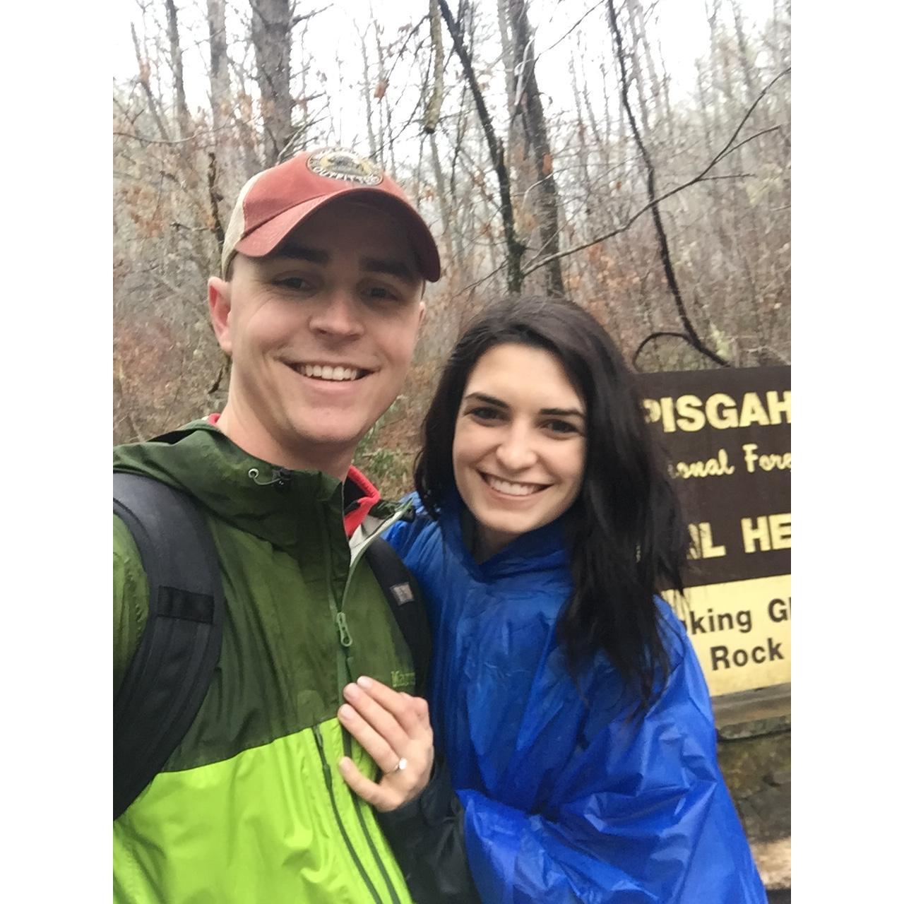 After our engagement at Looking Glass Rock in Asheville, NC- February 2018