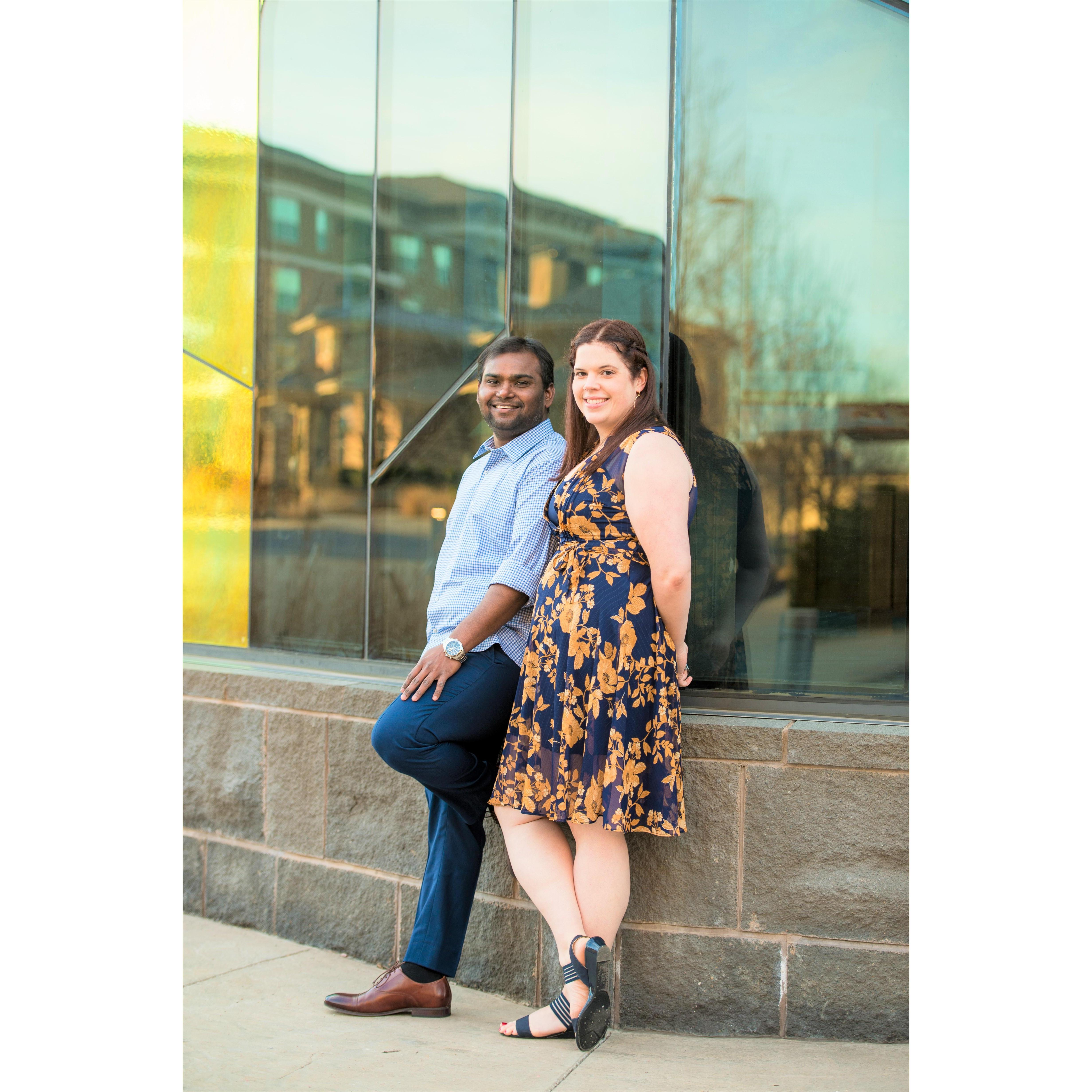 Engagement Photos at PrairieFire KC. Photos by Vijay Ainapurapu.