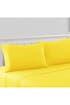 1800 Series 100 Solid Microfiber 4-Piece Sheet Set Yellow King