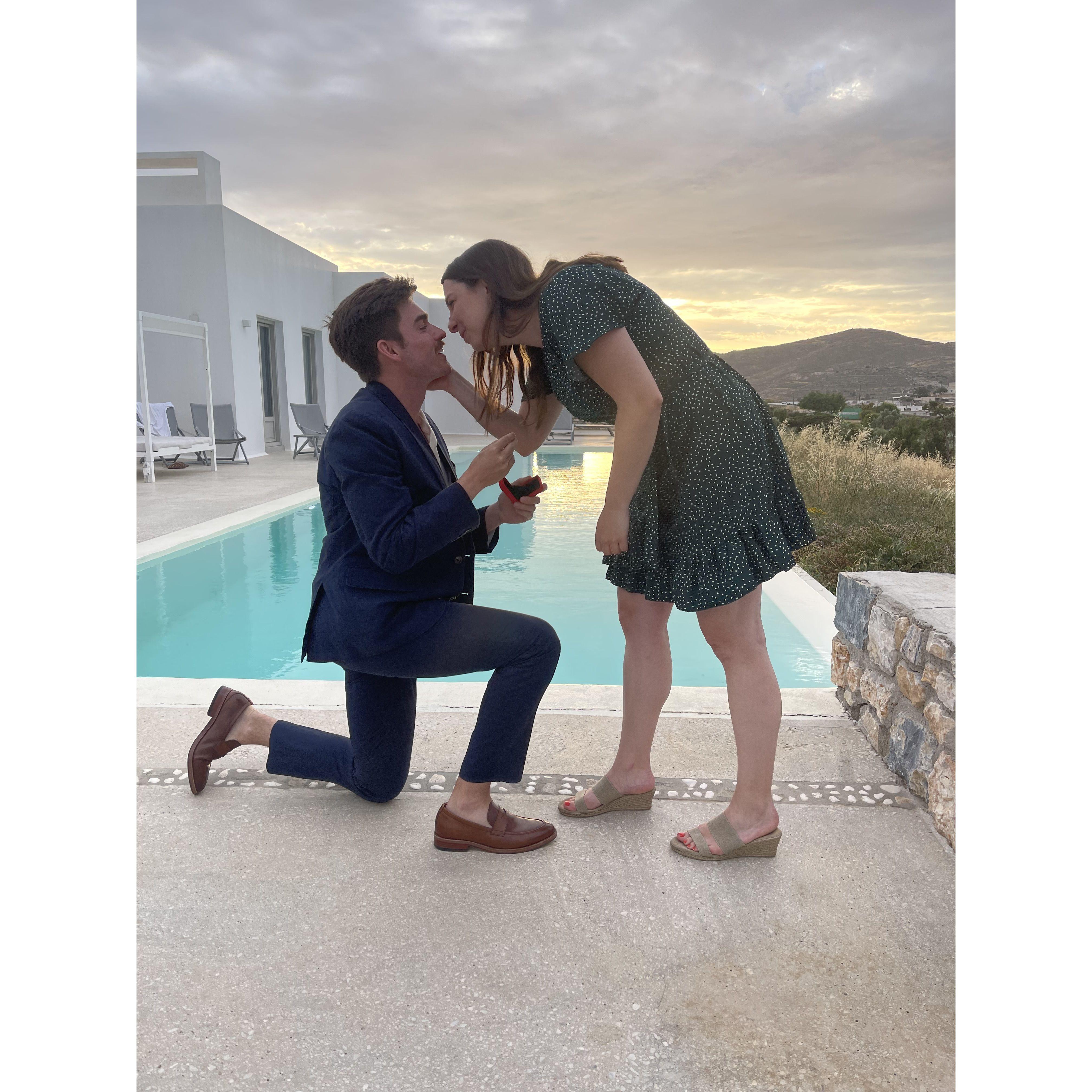 Wil proposed in Greece and we got to celebrate with a dozen of our friends. (He got COVID 12 hrs later...)