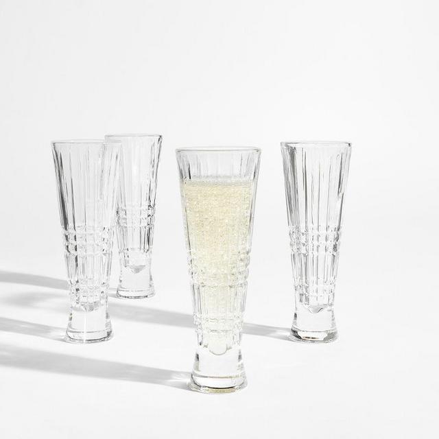 Stewart Plaid Champagne Flutes, Set of 4