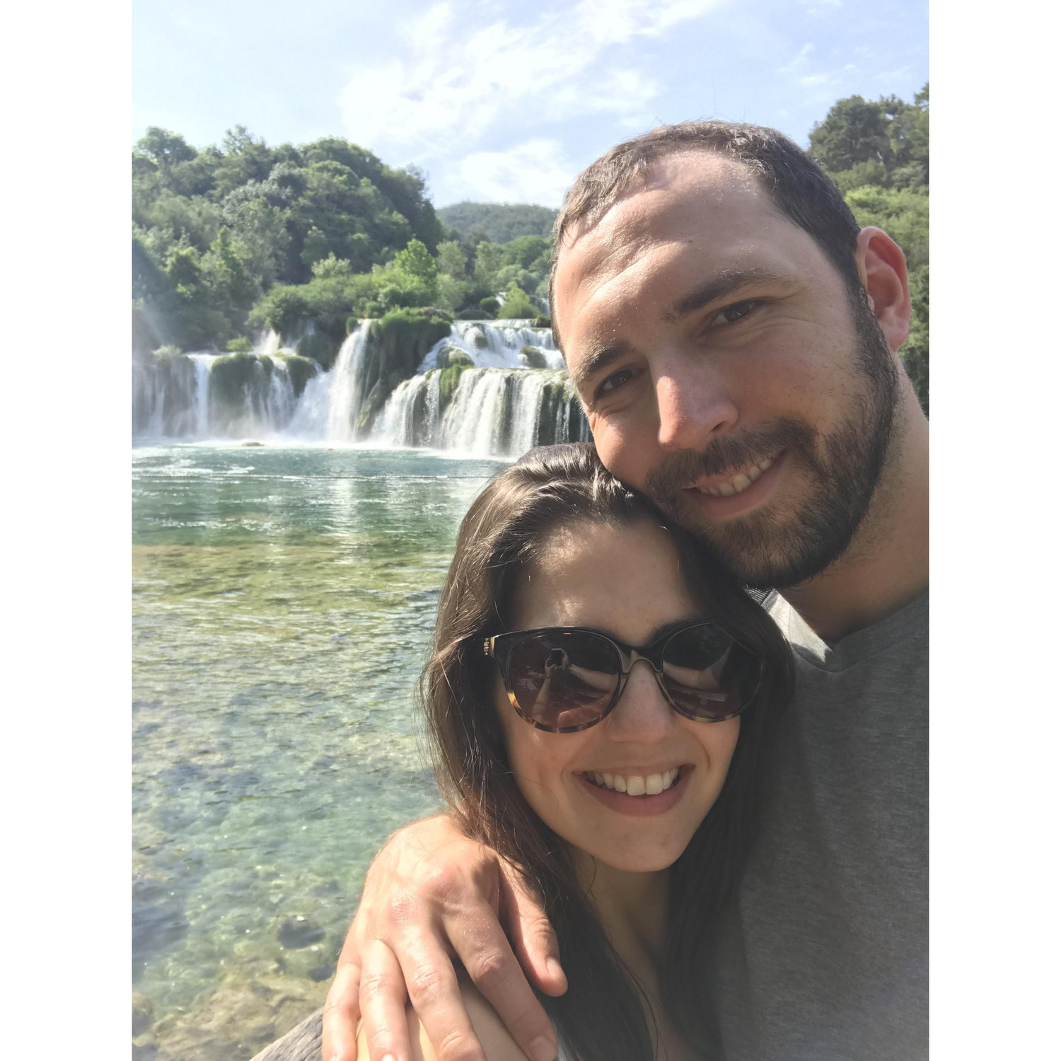 At the Krka waterfalls in Croatia!