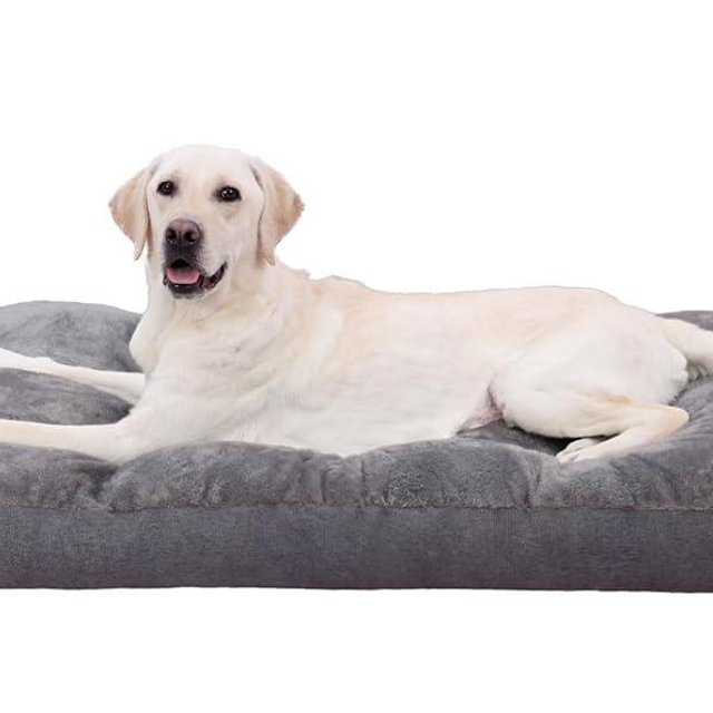 NUPIDA Dog Bed for Crate for Large Dog, Machine Washable Bed XL Crate Plush Pet Kennel Pad with Non-Slip Bottom, Pet Sleeping Mat, 41x27 inch, Dark Gray