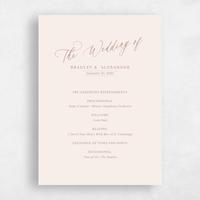 Beige Wedding Program - Andros