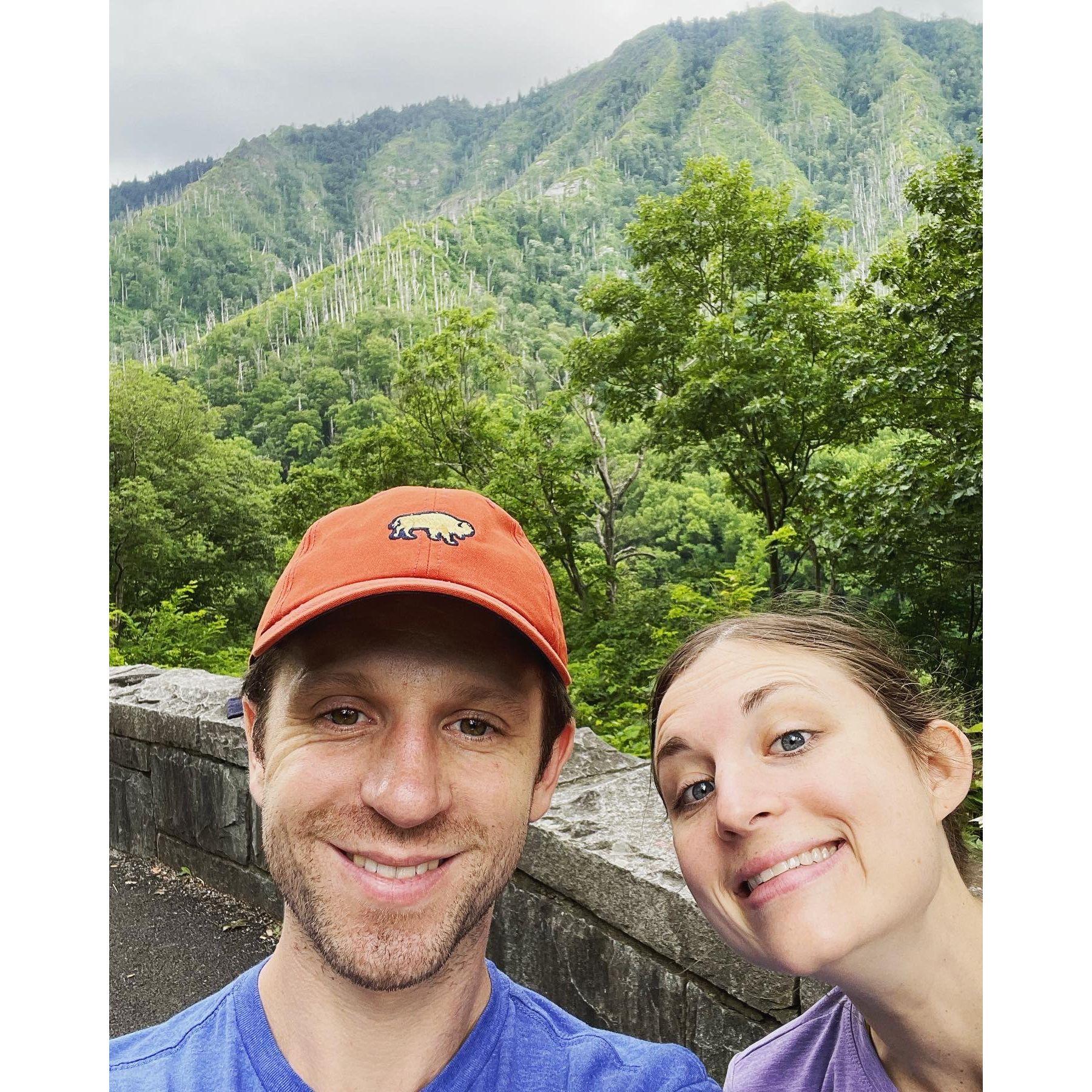 Us at Smoky Mountains National Park in Tennessee