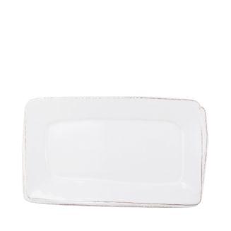 VIETRI Melamine Lastra White Rectangular Platter