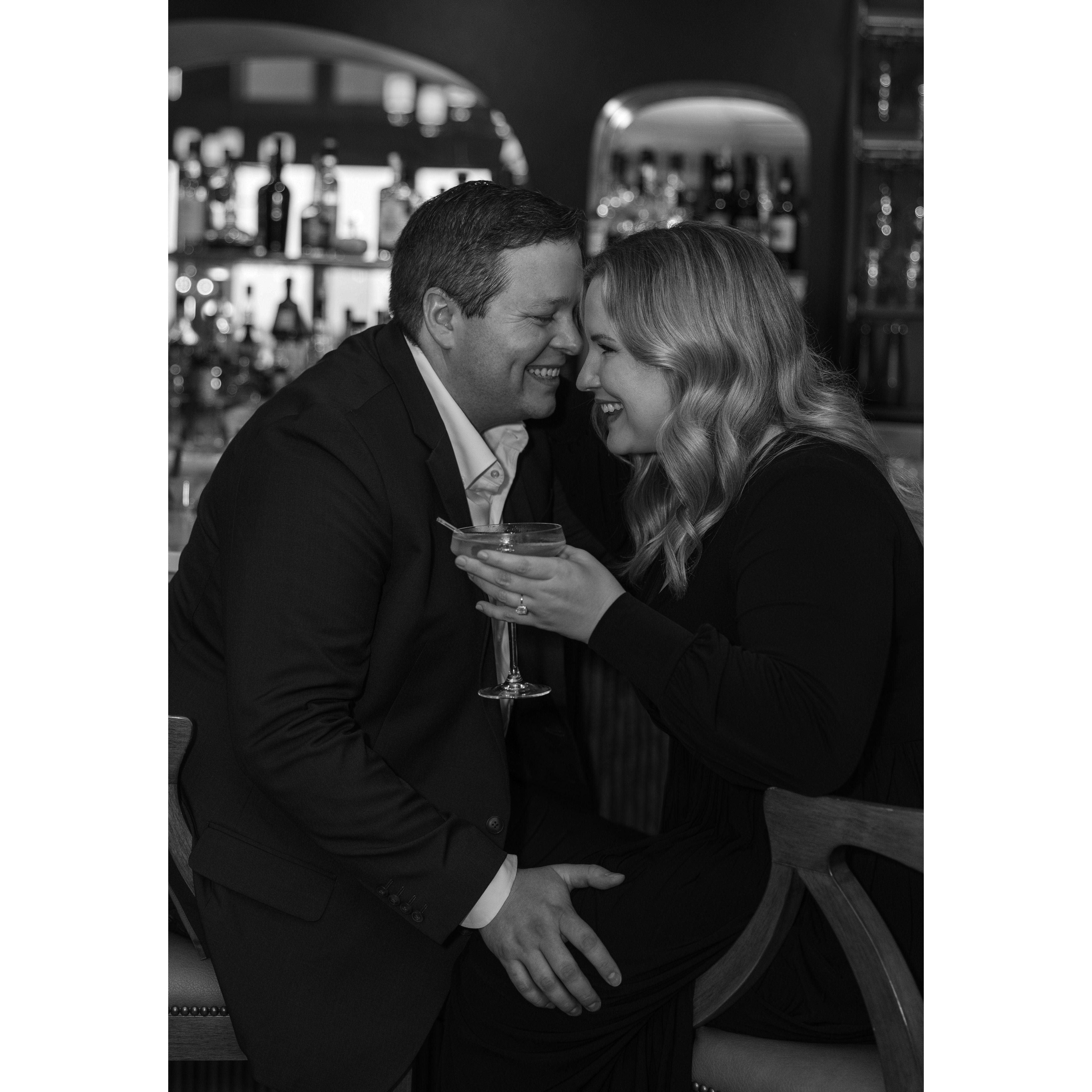 Enjoying a drink at the Madison Club.
