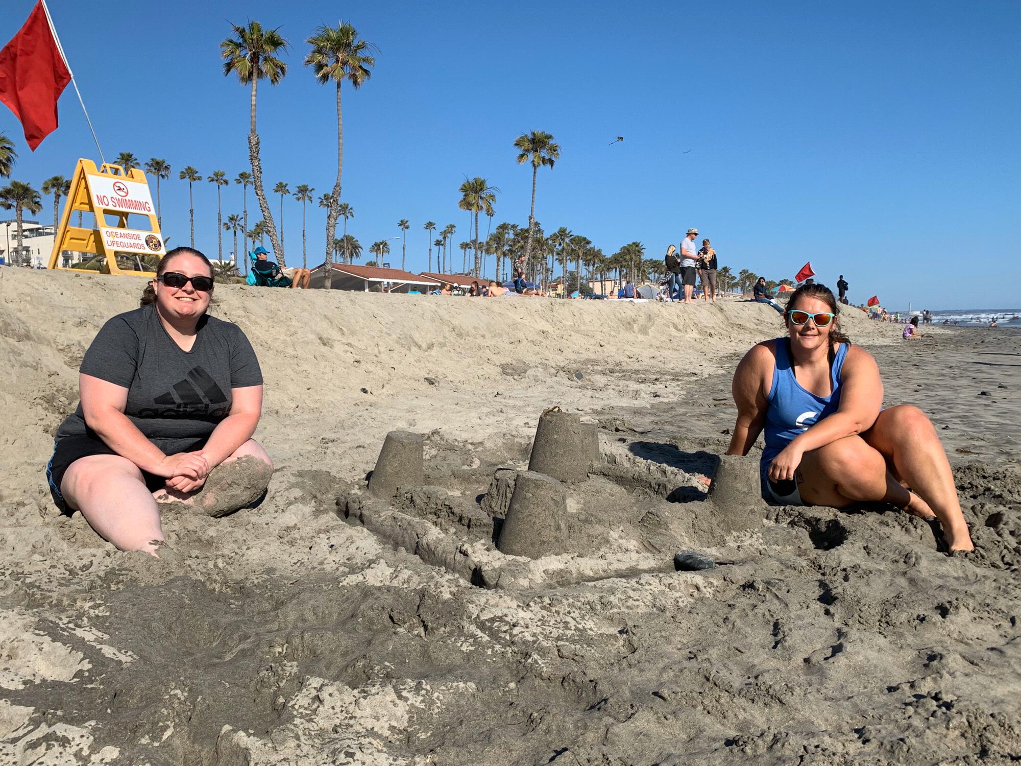 Yea . . . we made a sand castle . . .