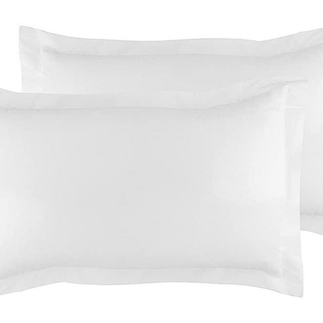 La Vie Moderne Premium 400 Thread Count Pure Cotton Pillow Shams | Set of 2 | King/White