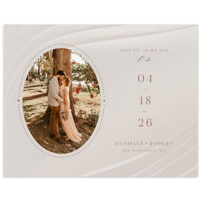 Linen, Beige Wedding Digital Save the Date - Asher Landscape