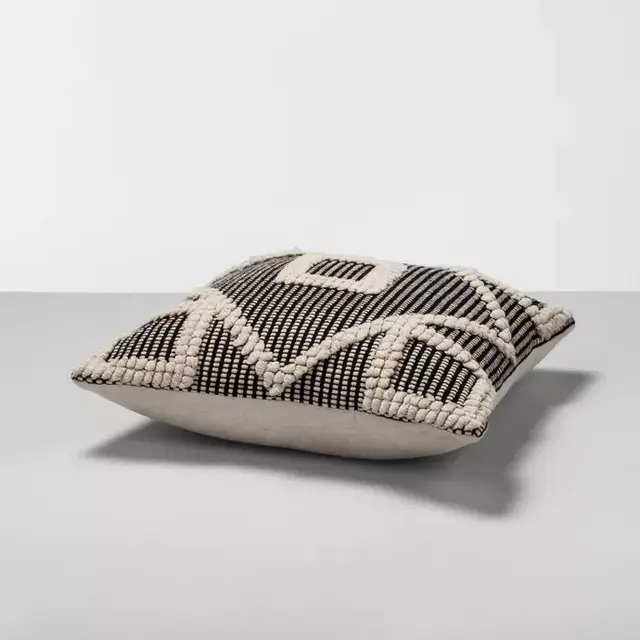 Square Diamond Pillow - Opalhouse™ IN BLACK AND CREAM